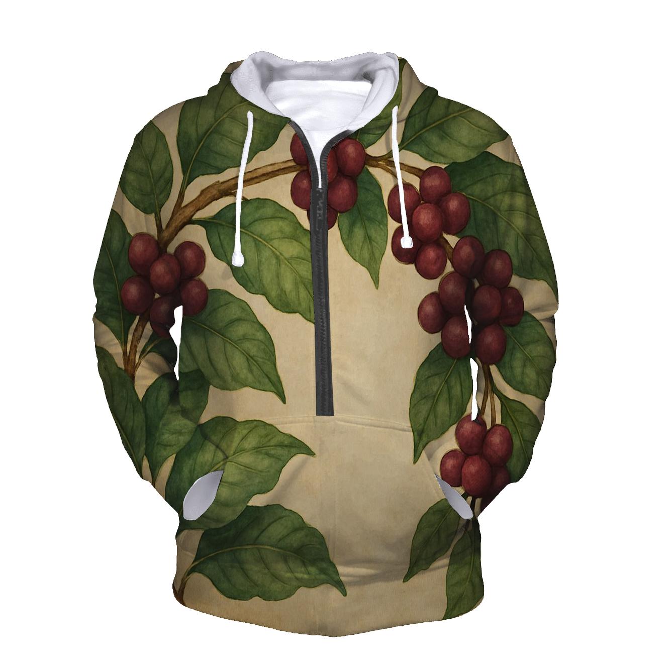 Coffee Cherry Canopy printed hoodies