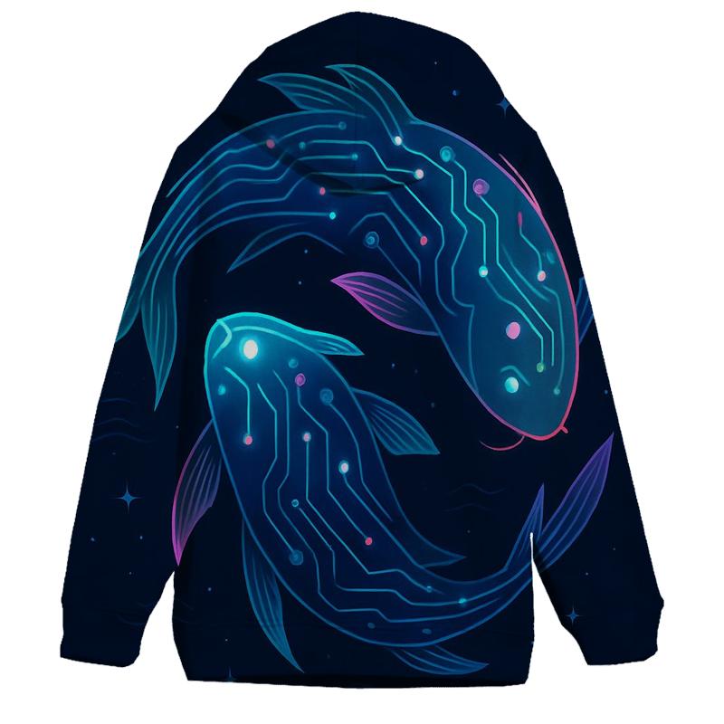 Aurora Circuit Koi designer hoodies