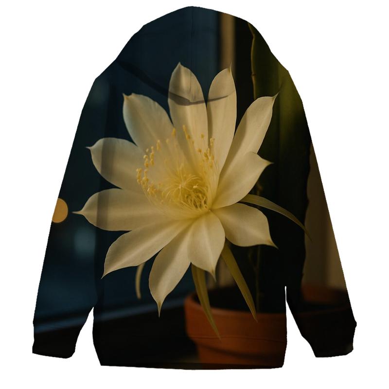 Night Blooming Cereus Window Vigil premium hoodies