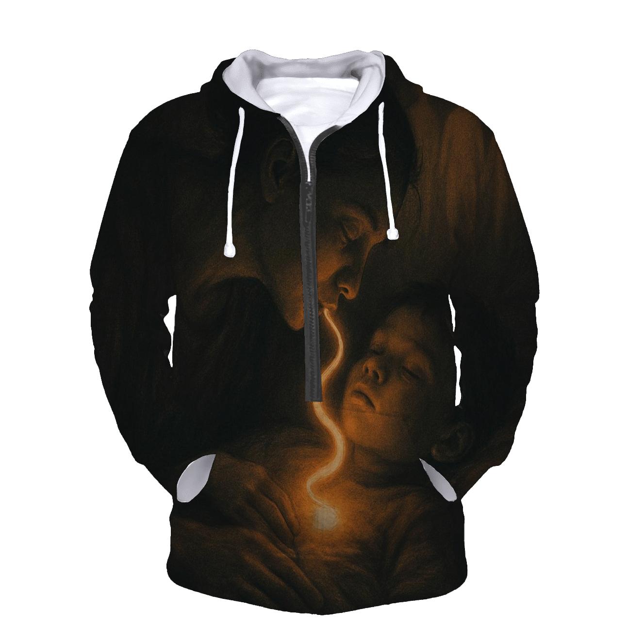 The Name She Whispered Into You A Spark That Never Stops Burning premium hoodies