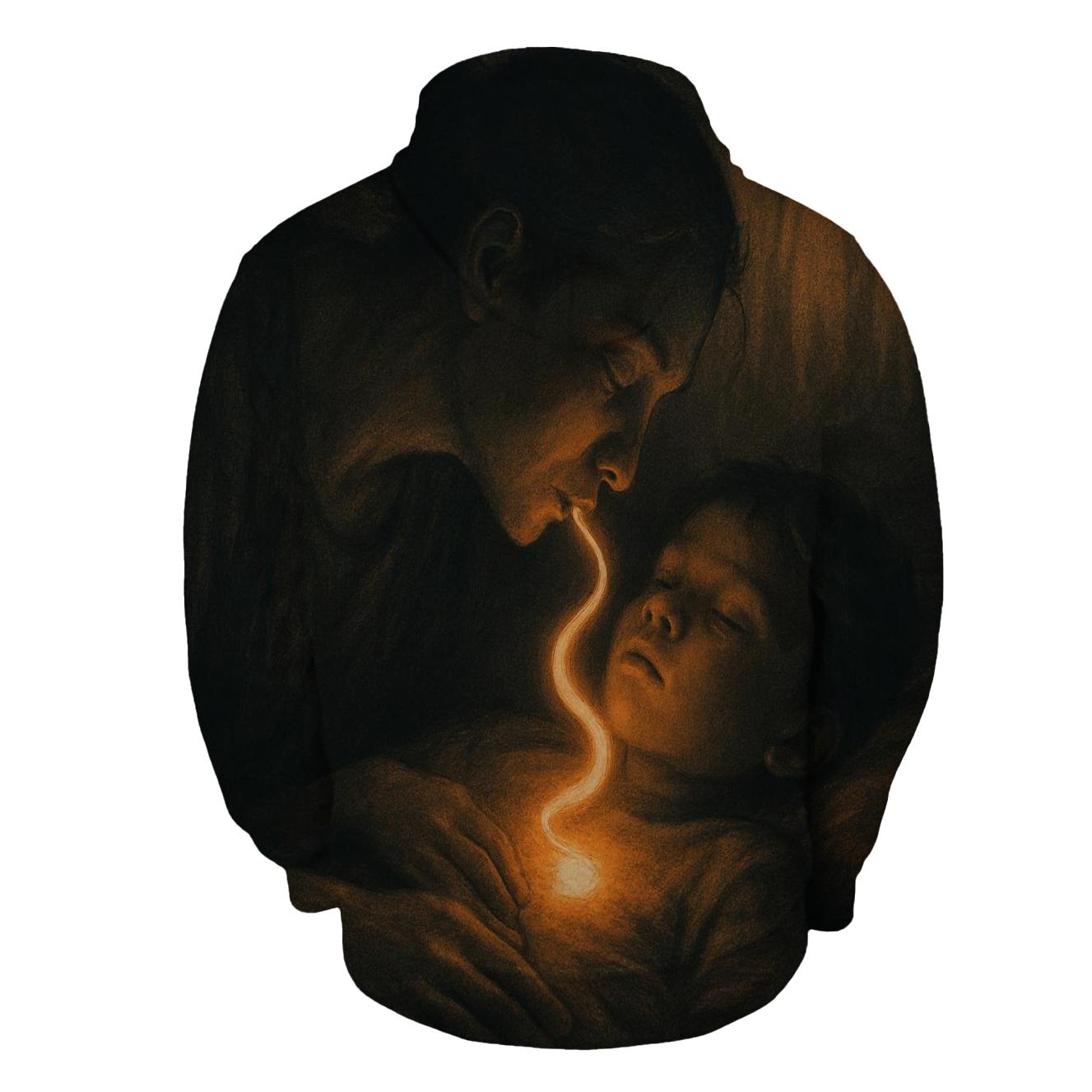 The Name She Whispered Into You A Spark That Never Stops Burning premium hoodies