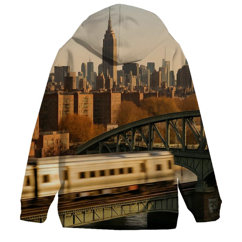 Harlem River Framing Midtown Towers embroidered hoodies