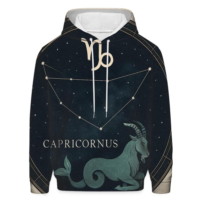 Capricorn Sea Goat Star Chart Emblem designer hoodies