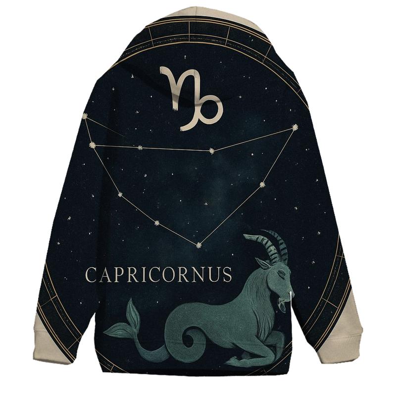 Capricorn Sea Goat Star Chart Emblem designer hoodies