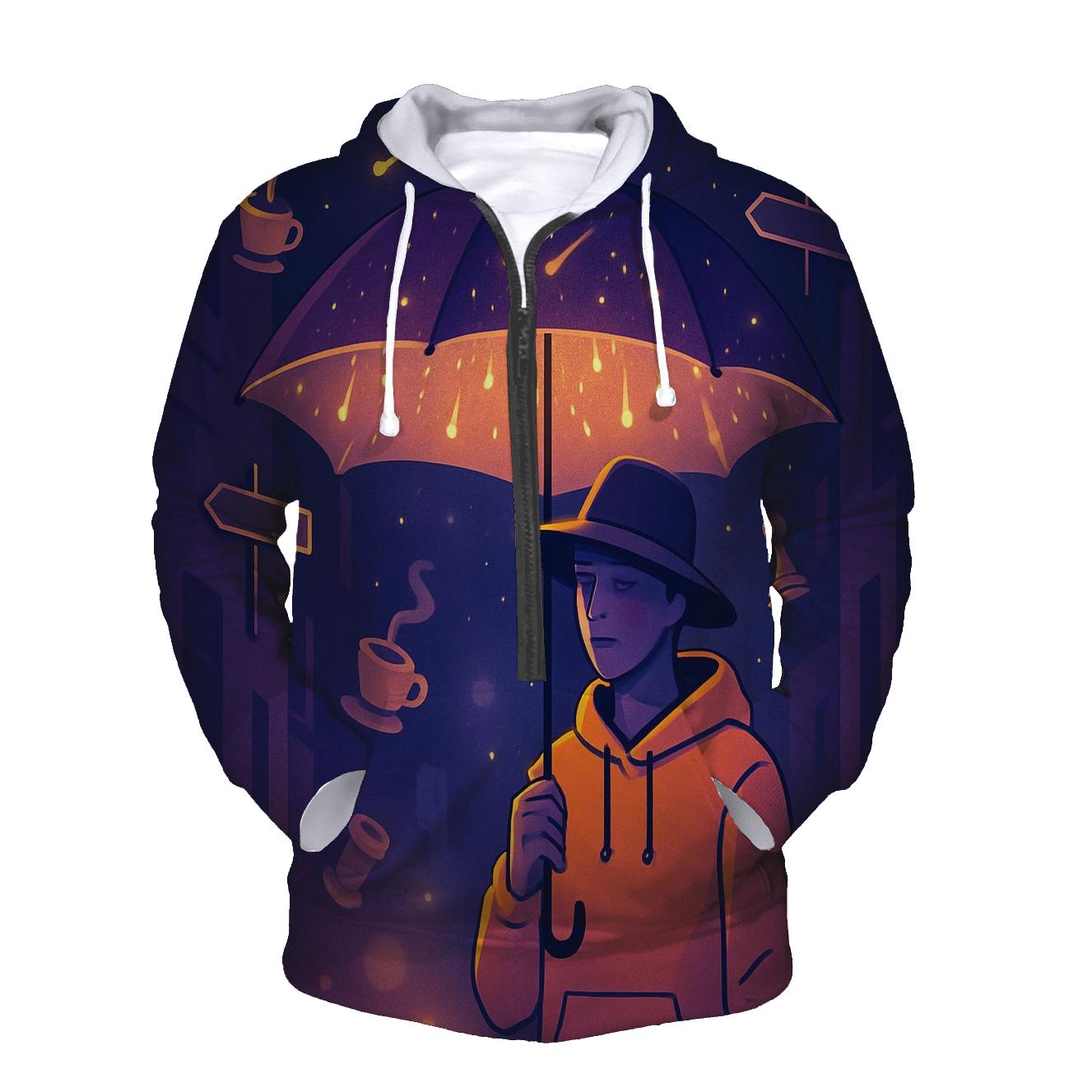 The Umbrella That Catches Meteors heavyweight hoodies