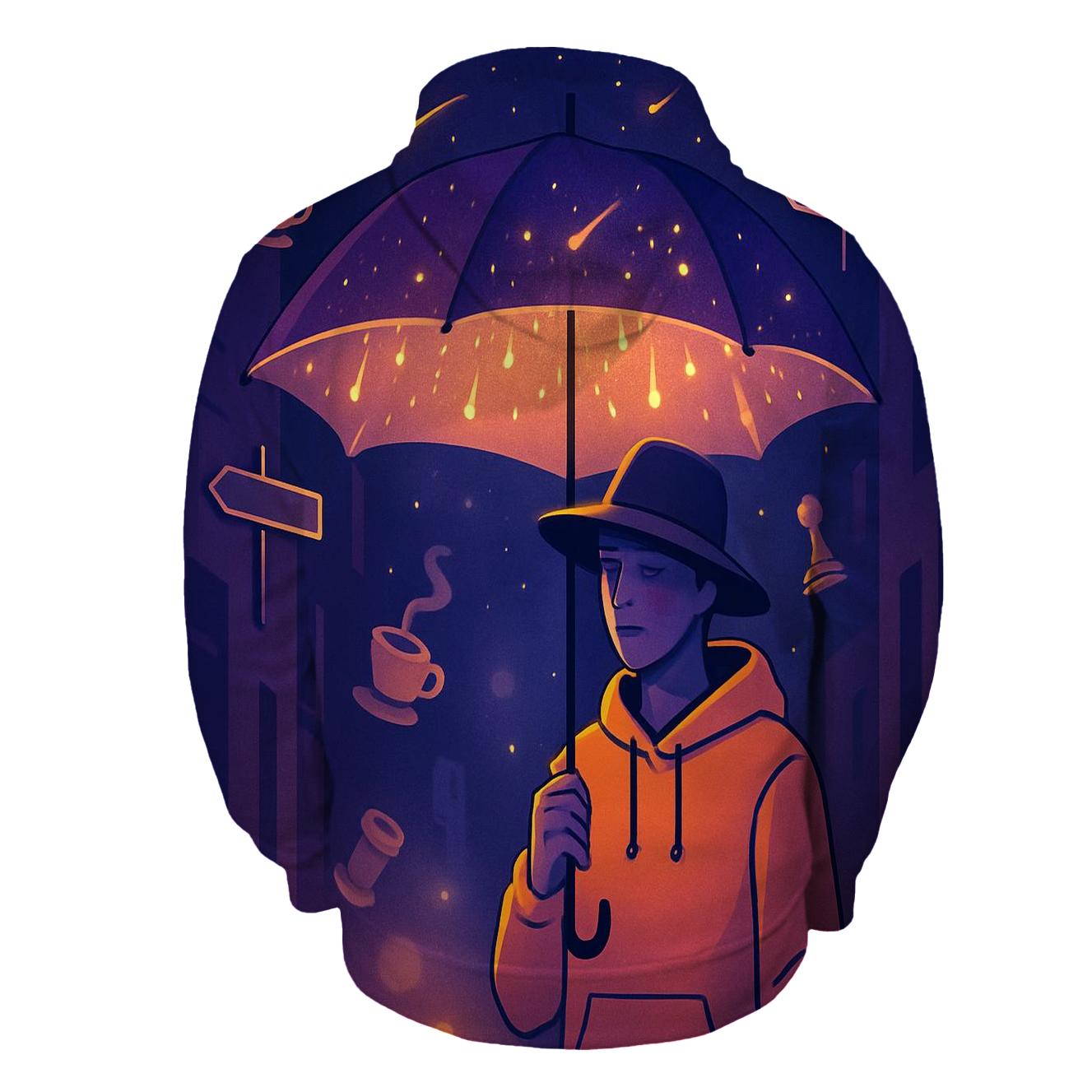The Umbrella That Catches Meteors heavyweight hoodies