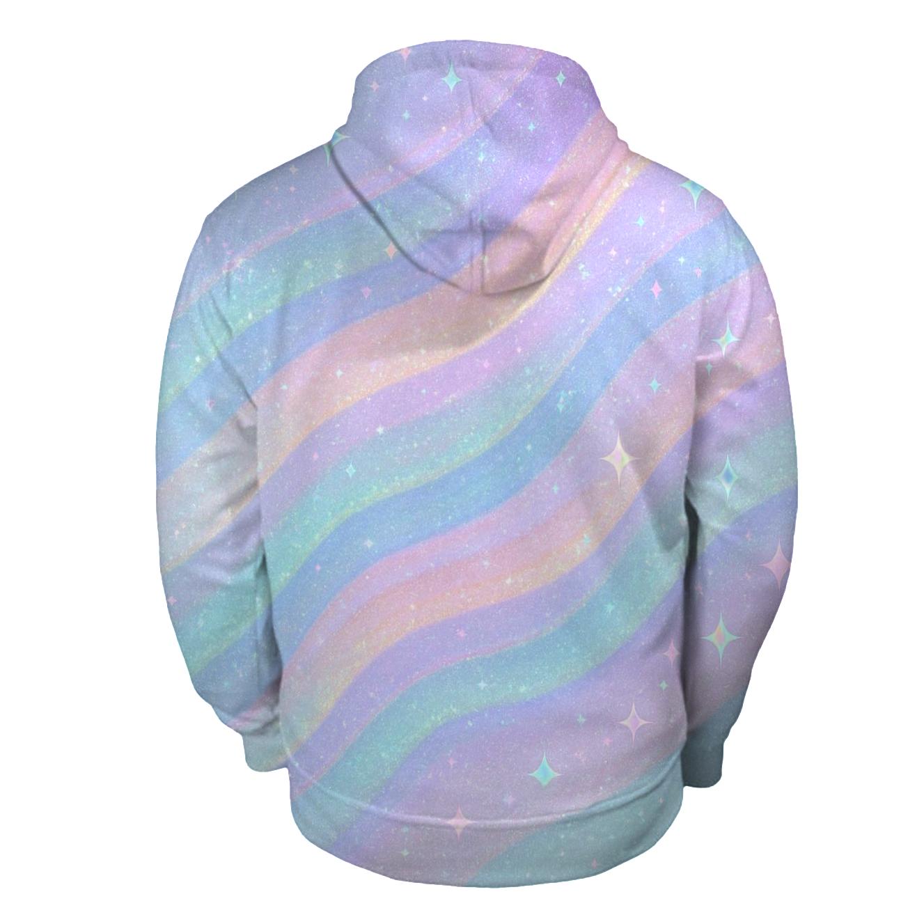 Pastel Aurora Sequin Tide custom hoodies
