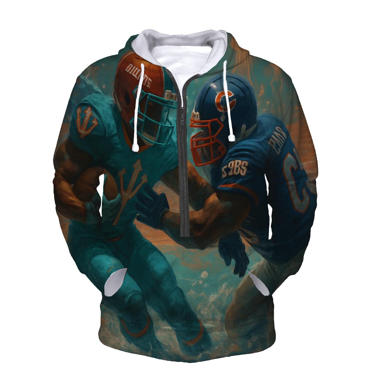 Underwater Coral Stadium Rumble embroidered hoodies