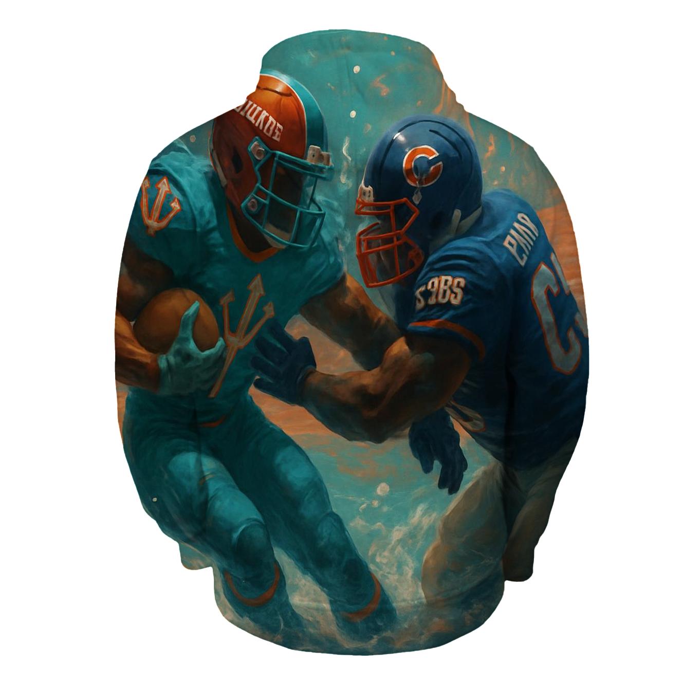 Underwater Coral Stadium Rumble embroidered hoodies
