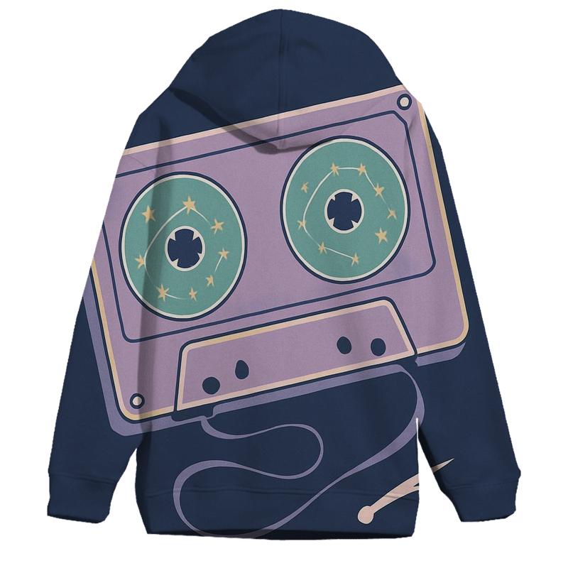 Cassette Constellation Map printed hoodies