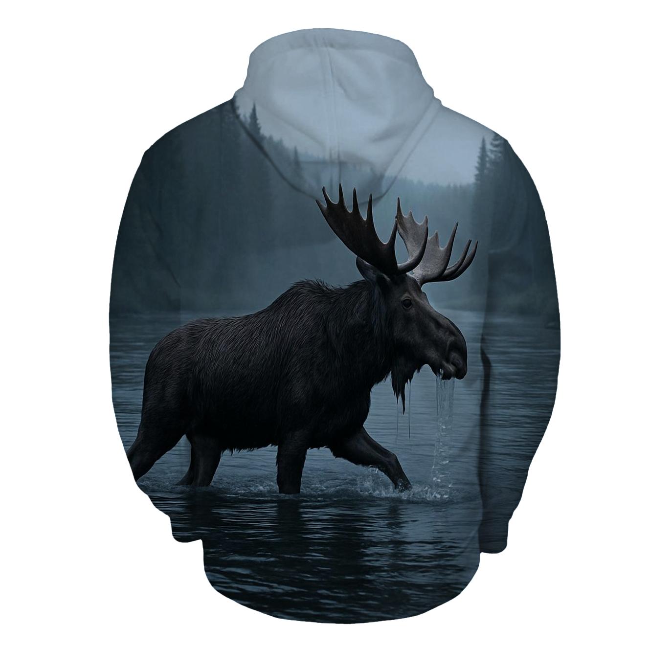Mist Channel Crossing Moose premium hoodies