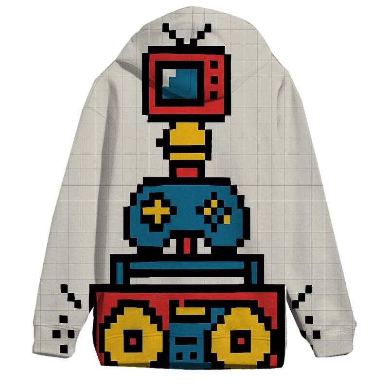 Pixel Arcade Boombox Totem hoodie styles