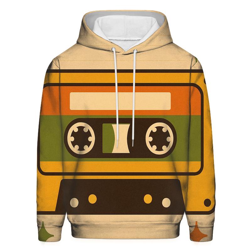 Cassette Tape Color Block Rhythm designer hoodies