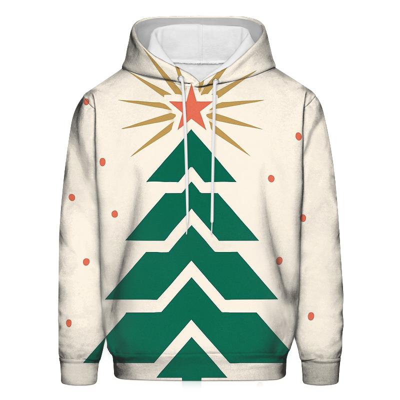 Starburst Tree Geometry Banner zip-up hoodies