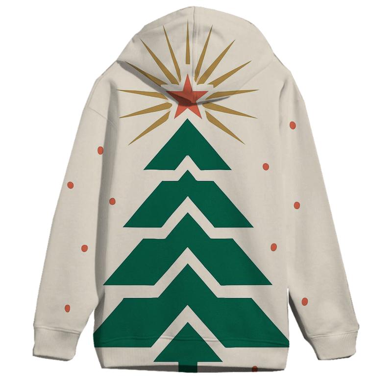 Starburst Tree Geometry Banner zip-up hoodies