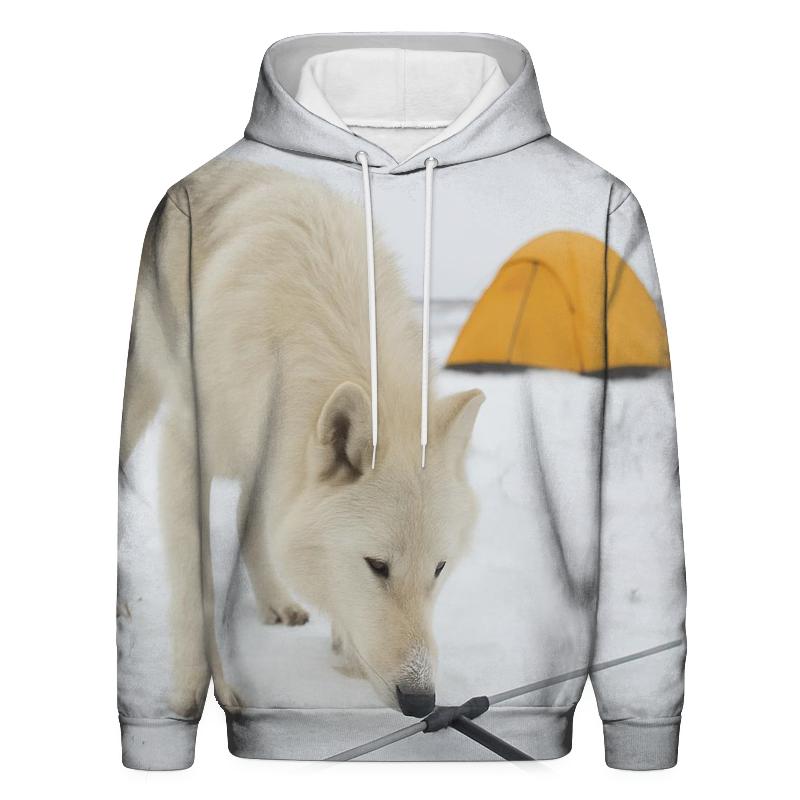 Arctic Wolf Research Collar Check At A Tundra Field Camp hoodie styles