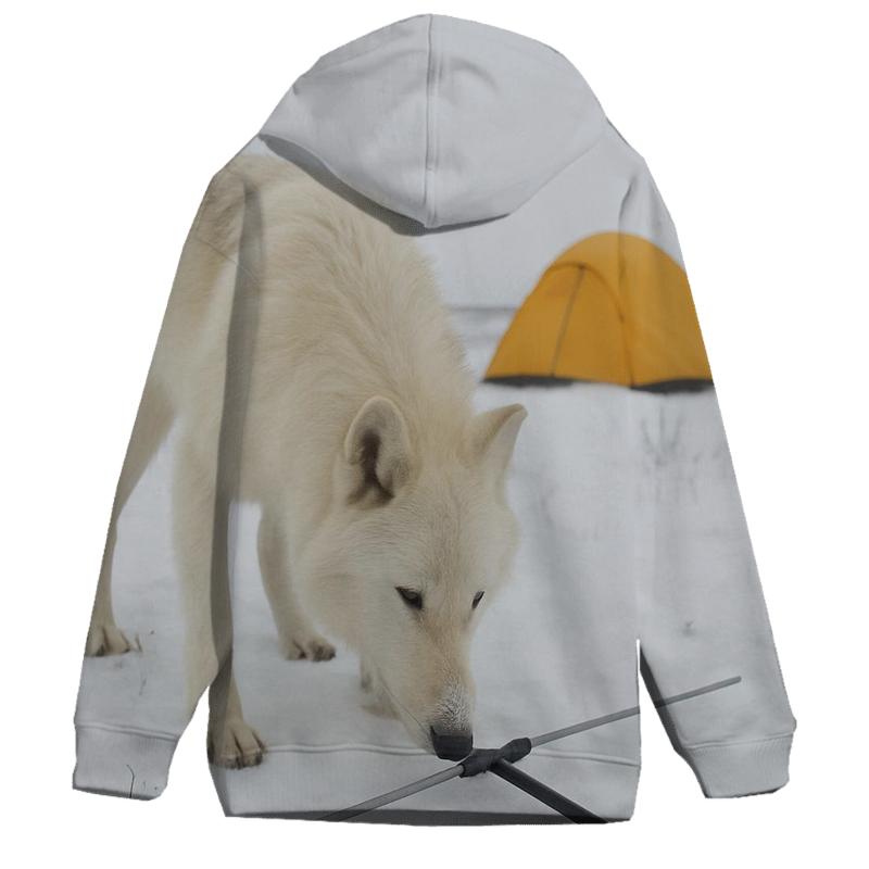 Arctic Wolf Research Collar Check At A Tundra Field Camp hoodie styles