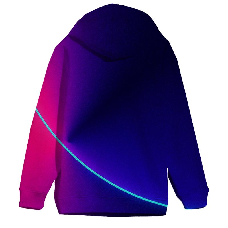 Neon Orbit Split printed hoodies