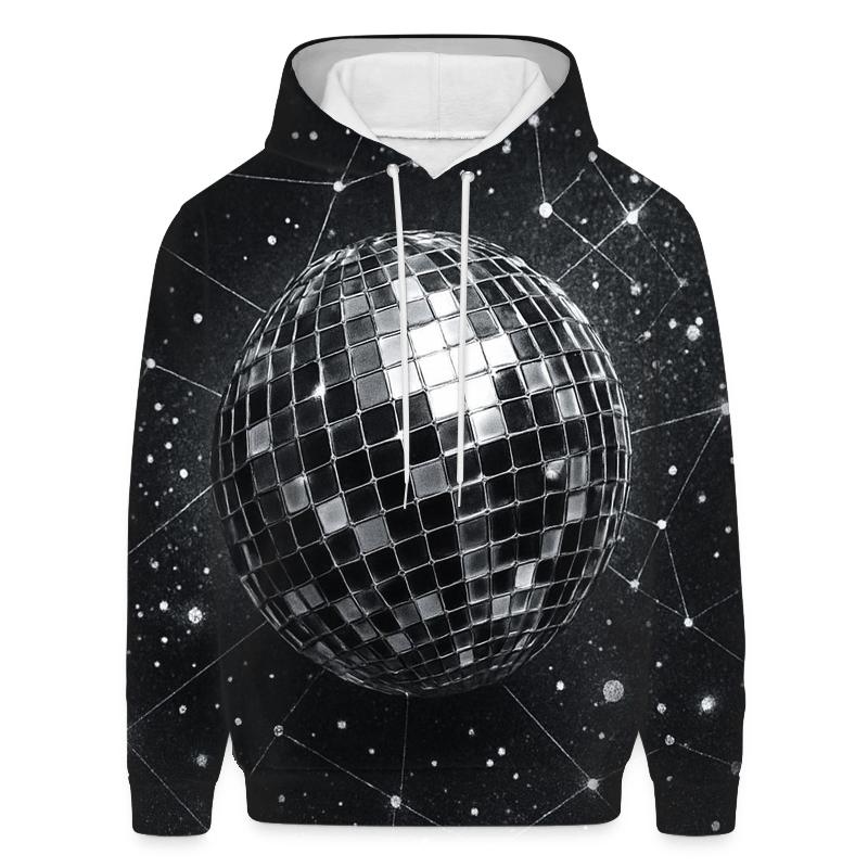 Charcoal Mirrorball Constellation printed hoodies