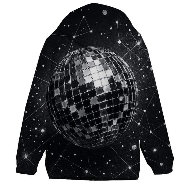 Charcoal Mirrorball Constellation printed hoodies