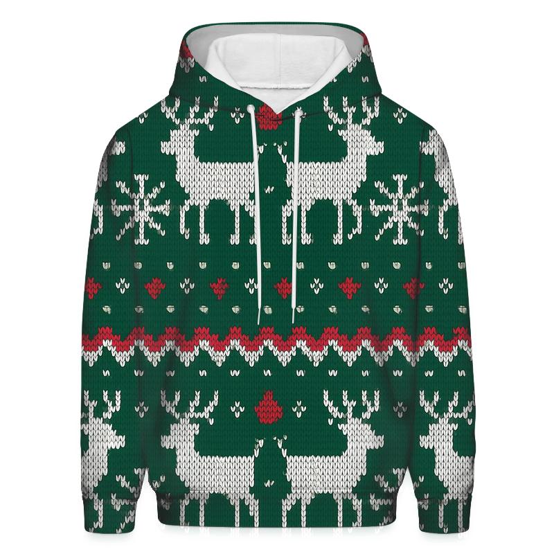Reindeer Constellation Fair Isle Bands Design custom hoodies