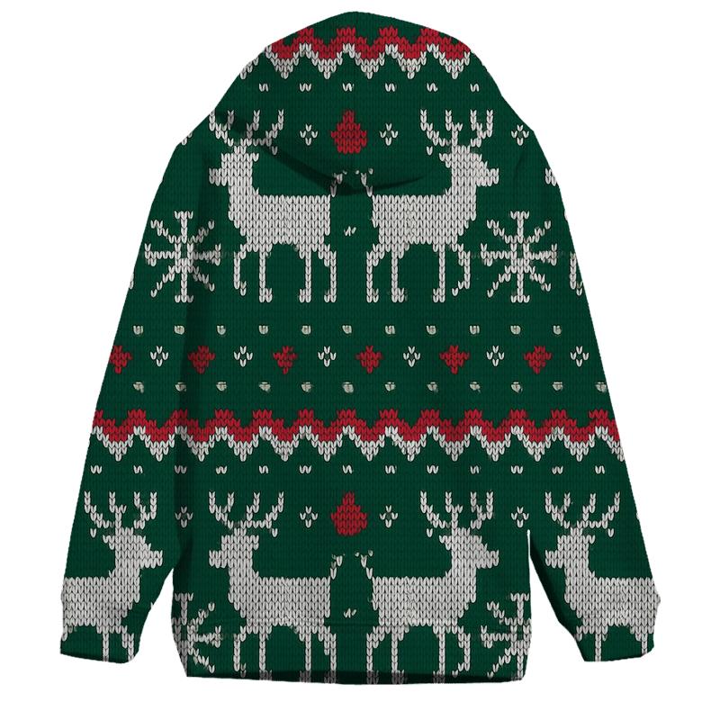 Reindeer Constellation Fair Isle Bands Design custom hoodies