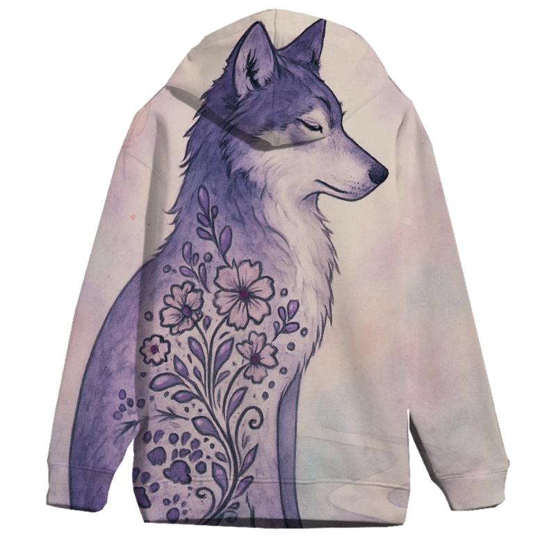 Ink Garden Watchwolf embroidered hoodies