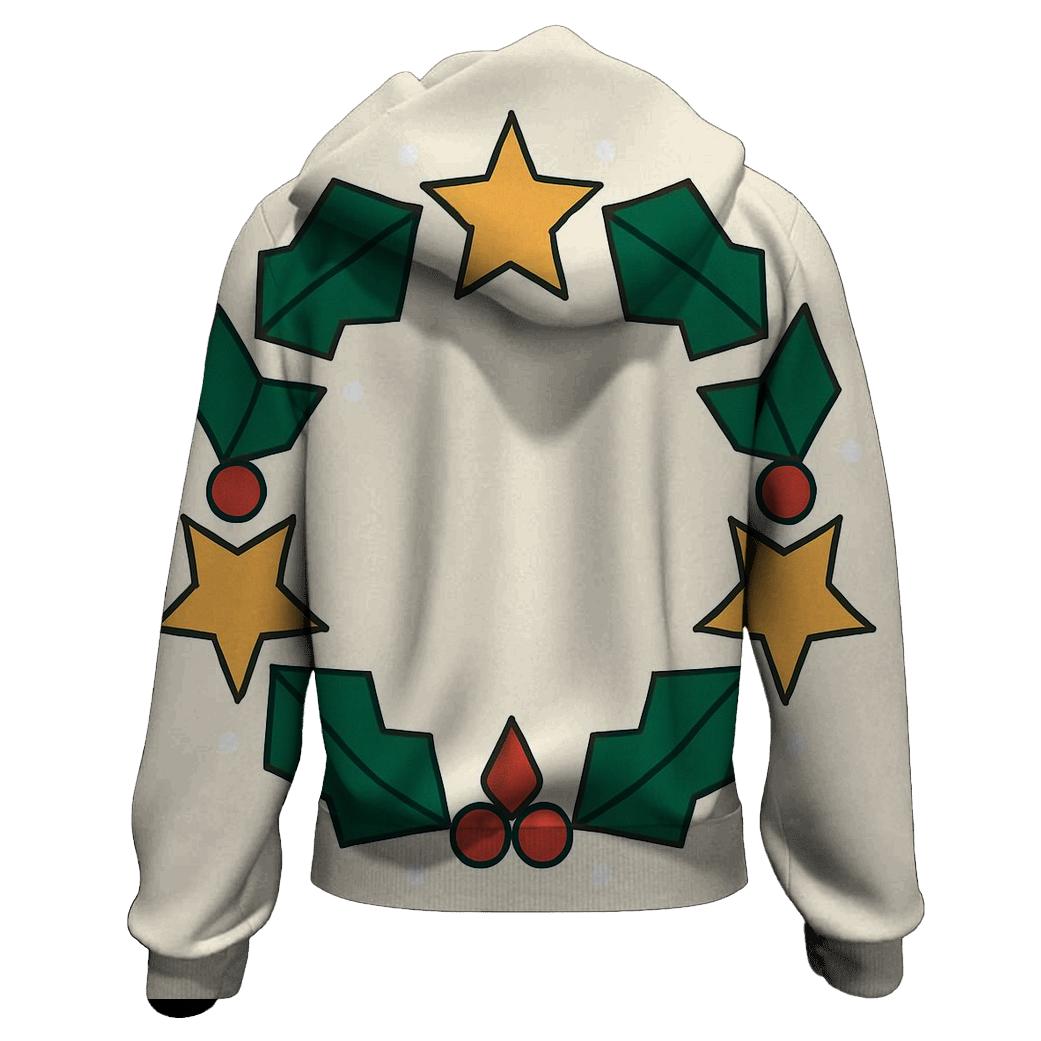 Celestial Holly Star Wreath custom hoodies