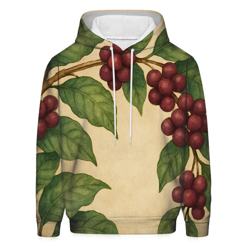 Coffee Cherry Canopy printed hoodies
