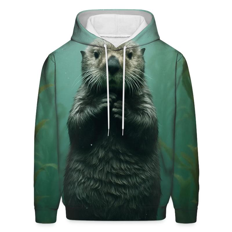 Kelp Forest Hover Sea Otter designer hoodies