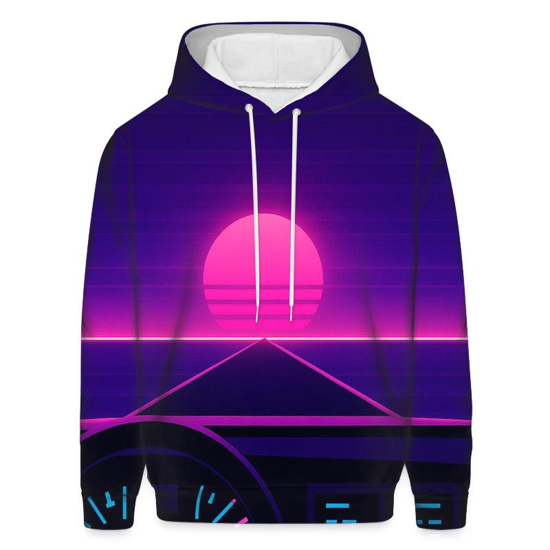 VHS Night Drive Dashboard embroidered hoodies