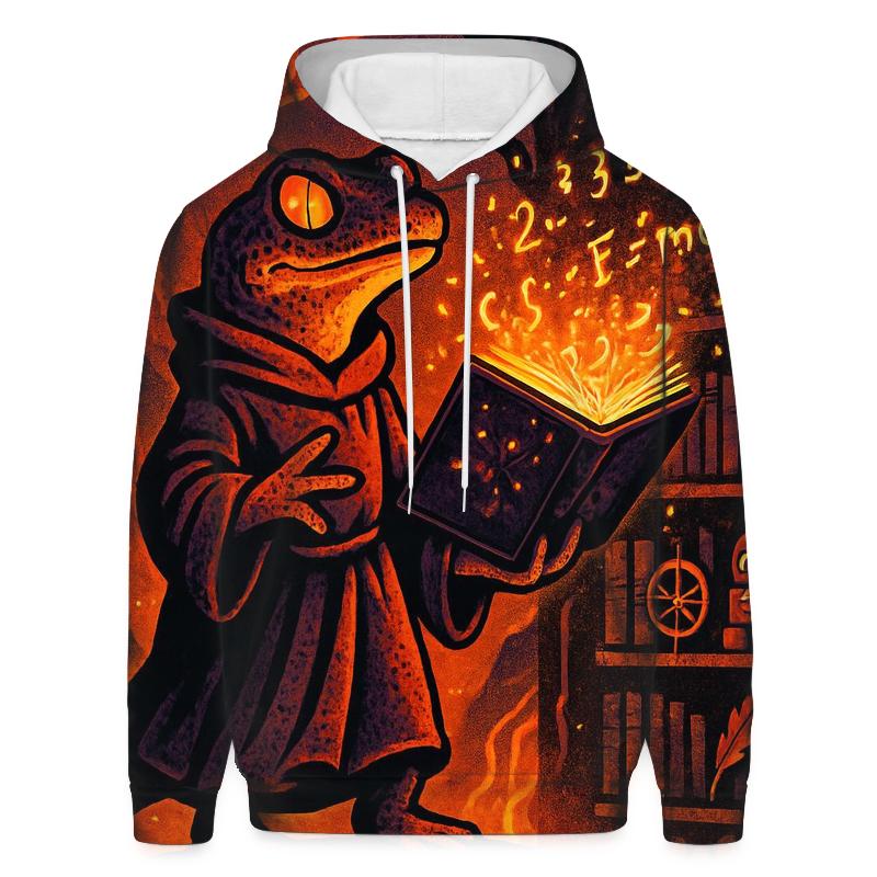 Volcanic Library Of Lost Equations embroidered hoodies