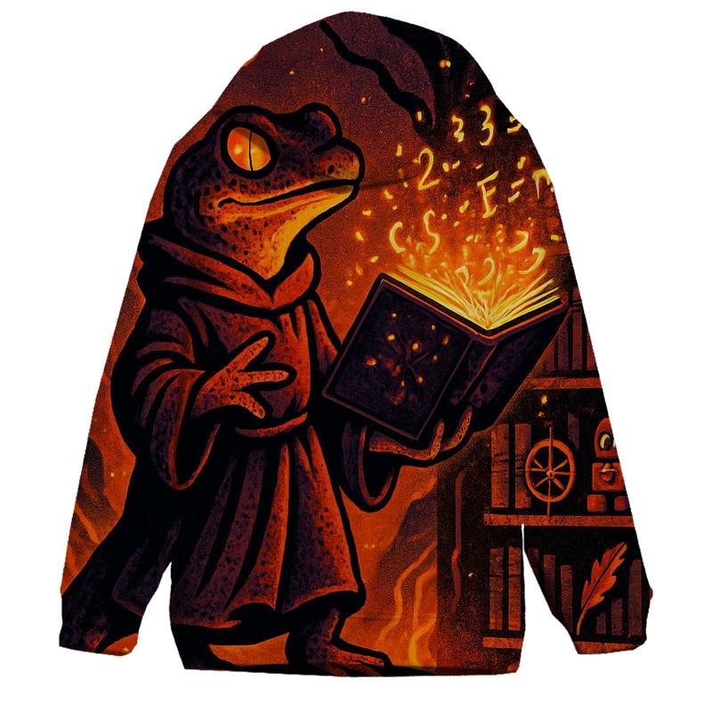 Volcanic Library Of Lost Equations embroidered hoodies