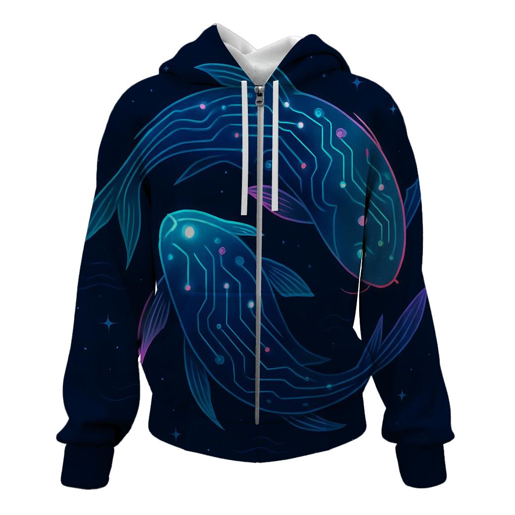 Aurora Circuit Koi hoodies fashion