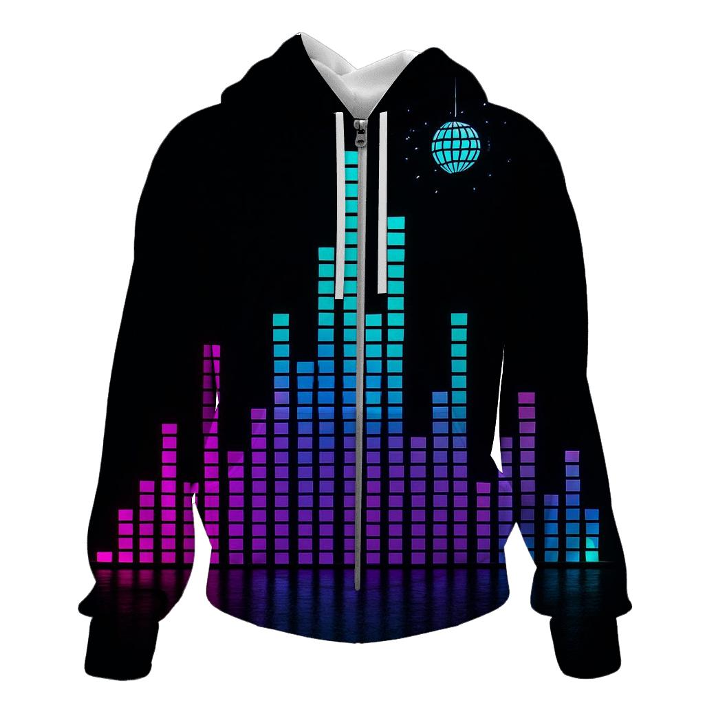 Neon VU Skyline embroidered hoodies