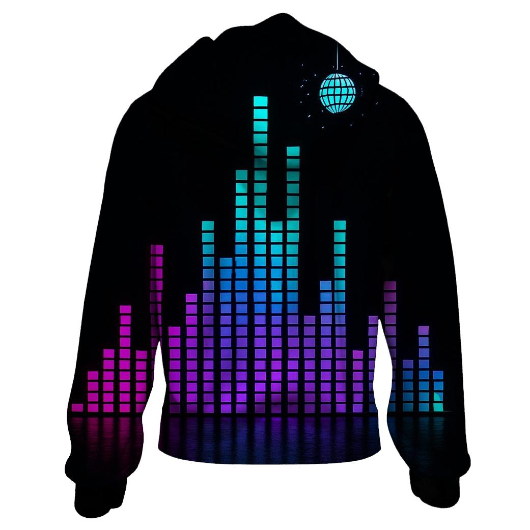 Neon VU Skyline embroidered hoodies