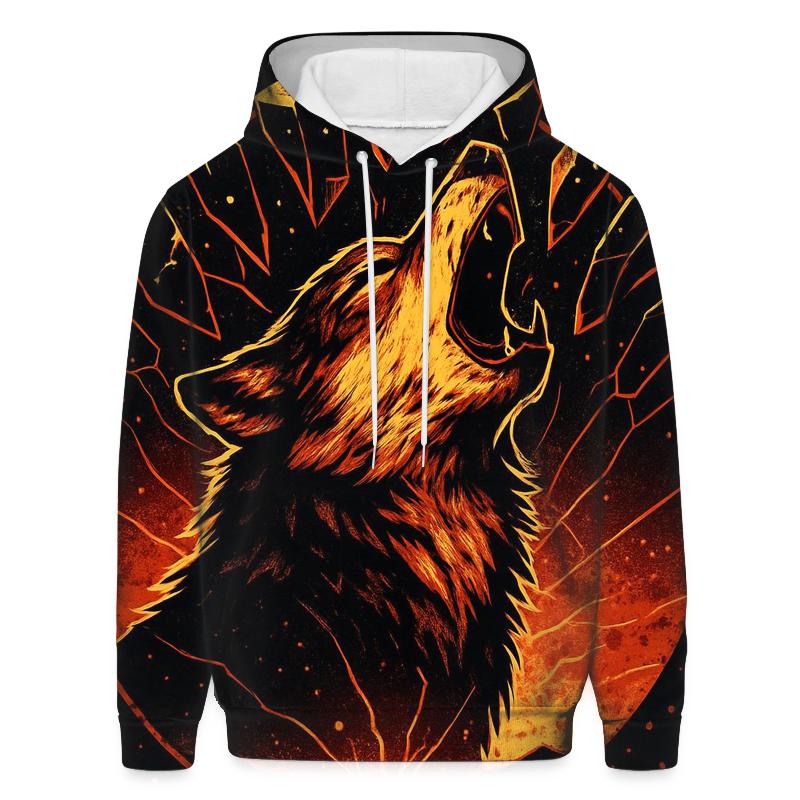 Volcanic Mirror Howl Wolf designer hoodies