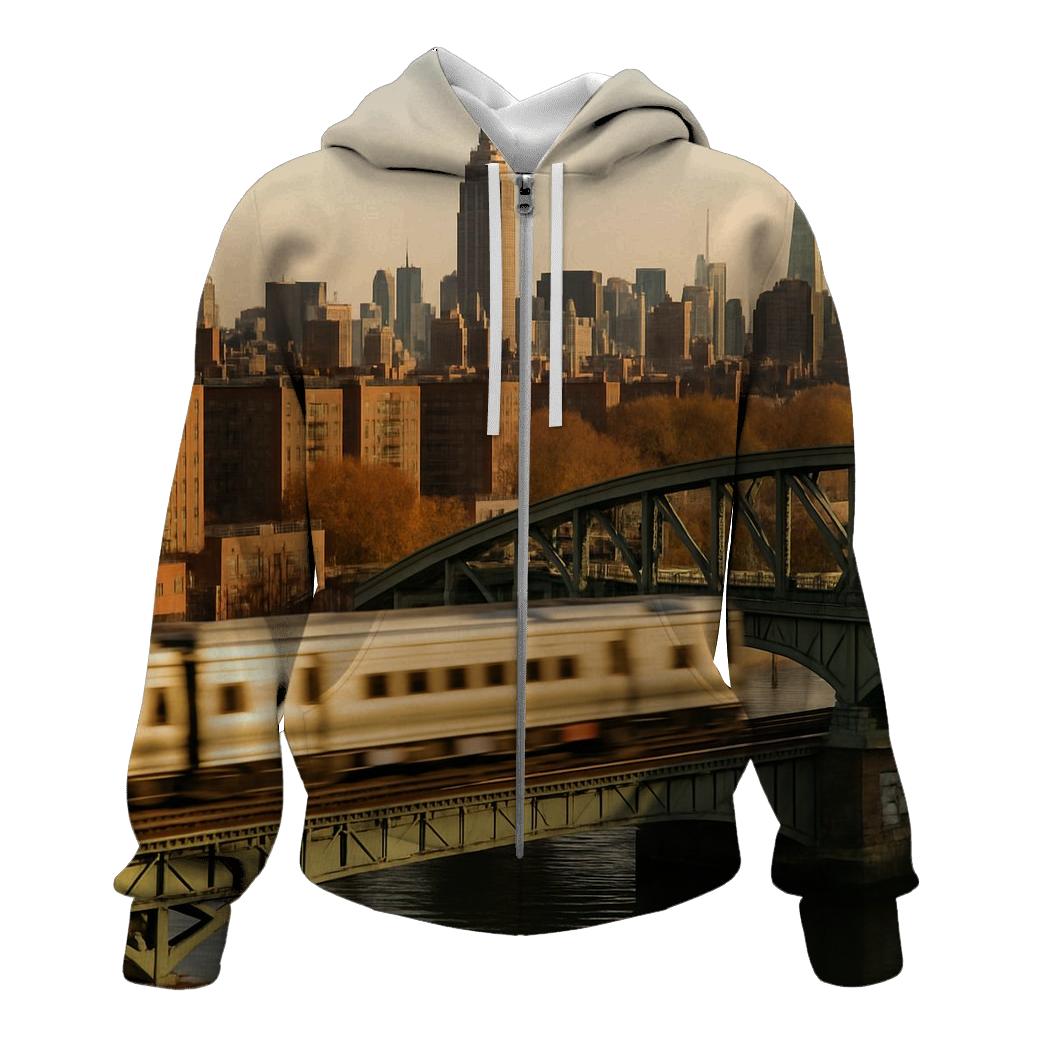 Harlem River Framing Midtown Towers custom hoodies