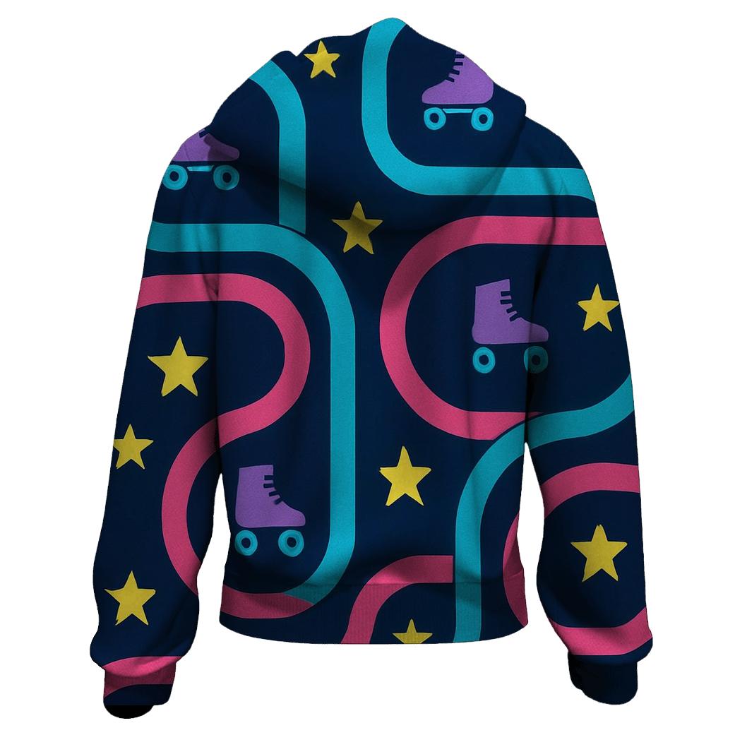 Neon Roller Rink Floorplan graphic hoodies