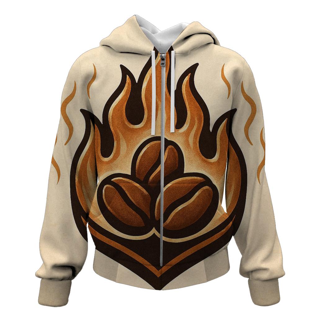 Roaster Flame Crest zip-up hoodies