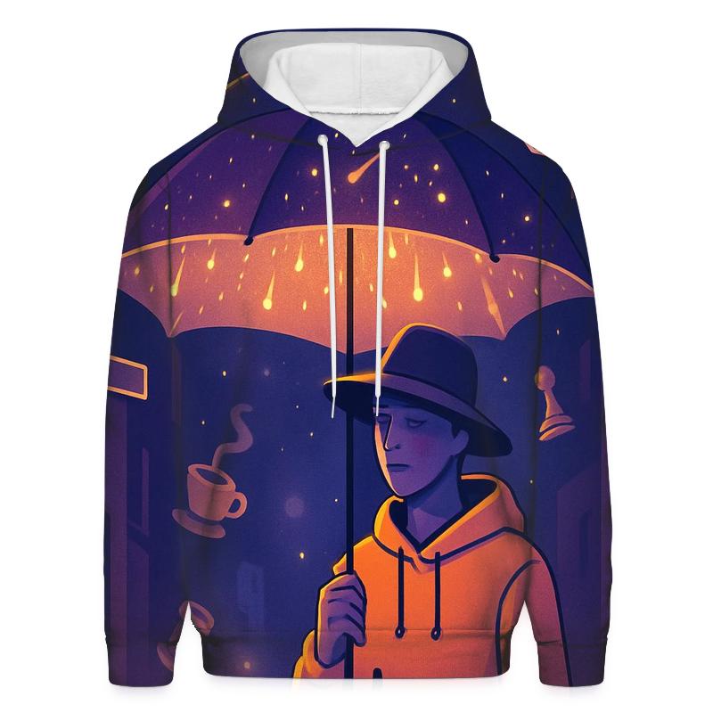 The Umbrella That Catches Meteors zip-up hoodies