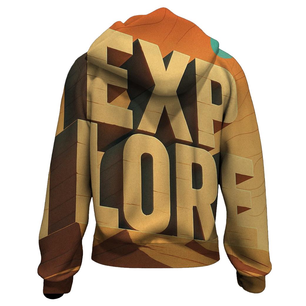 Desert Mirage Typography Atlas designer hoodies