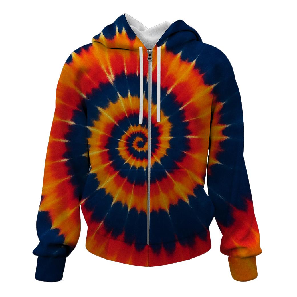 Solar Flare Spiral Overdye Whorl hoodies fashion
