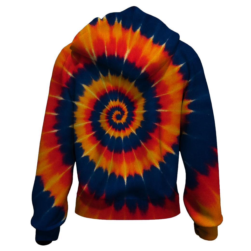 Solar Flare Spiral Overdye Whorl hoodies fashion