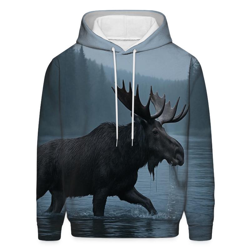 Mist Channel Crossing Moose hoodie trends