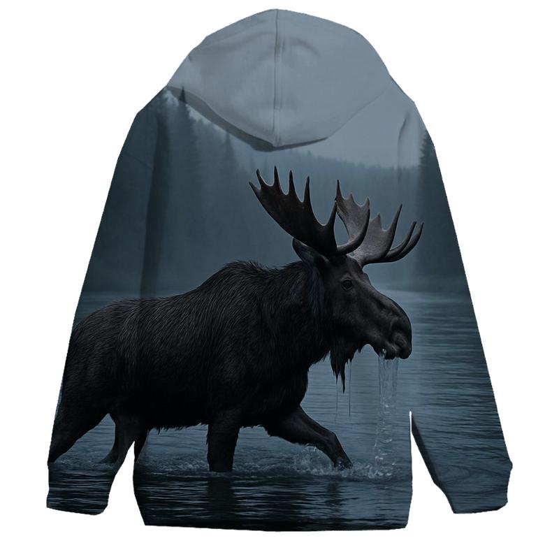Mist Channel Crossing Moose hoodie trends