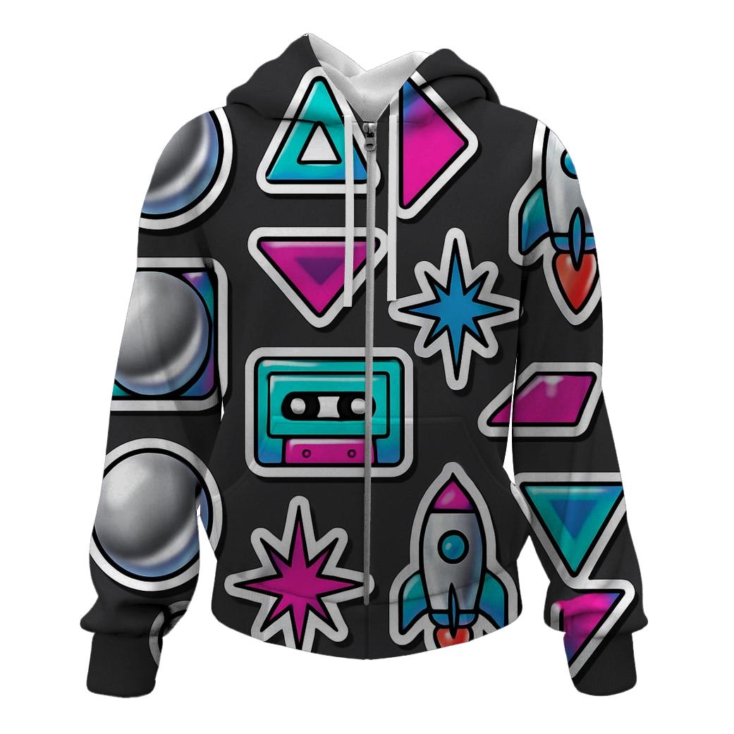 Chrome Orbital Sticker Sheet premium hoodies