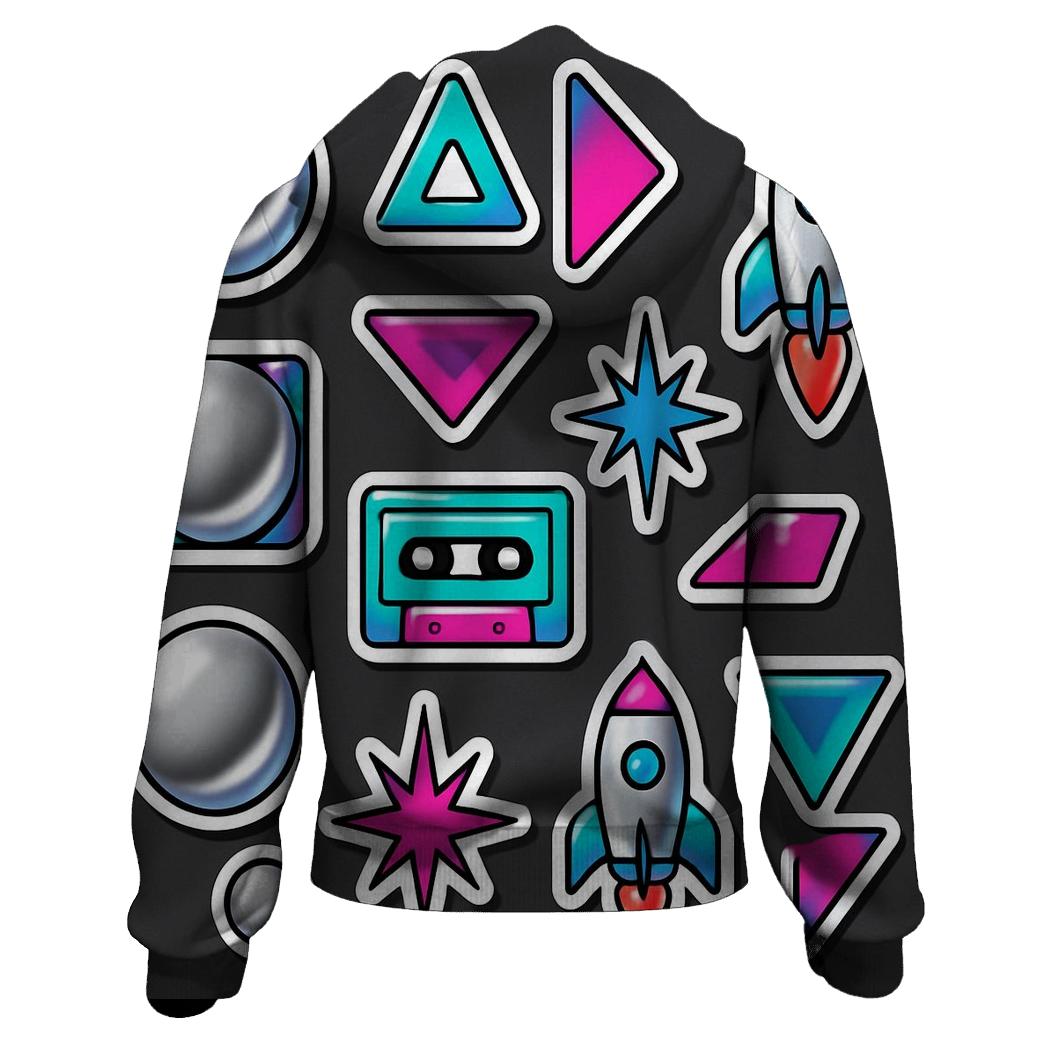 Chrome Orbital Sticker Sheet premium hoodies