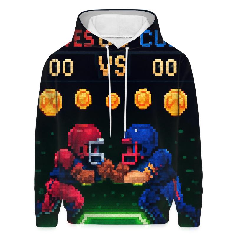 Retro Arcade Helmet Showdown embroidered hoodies