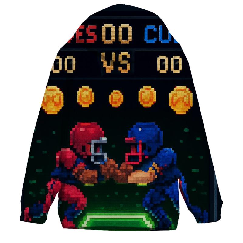 Retro Arcade Helmet Showdown embroidered hoodies